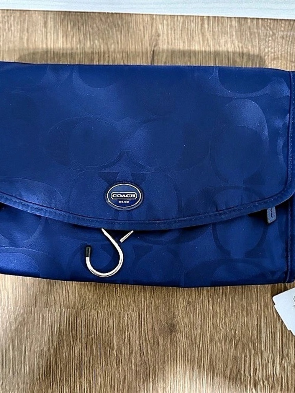 Coach Nylon Zip Travel Kit Blue NWT